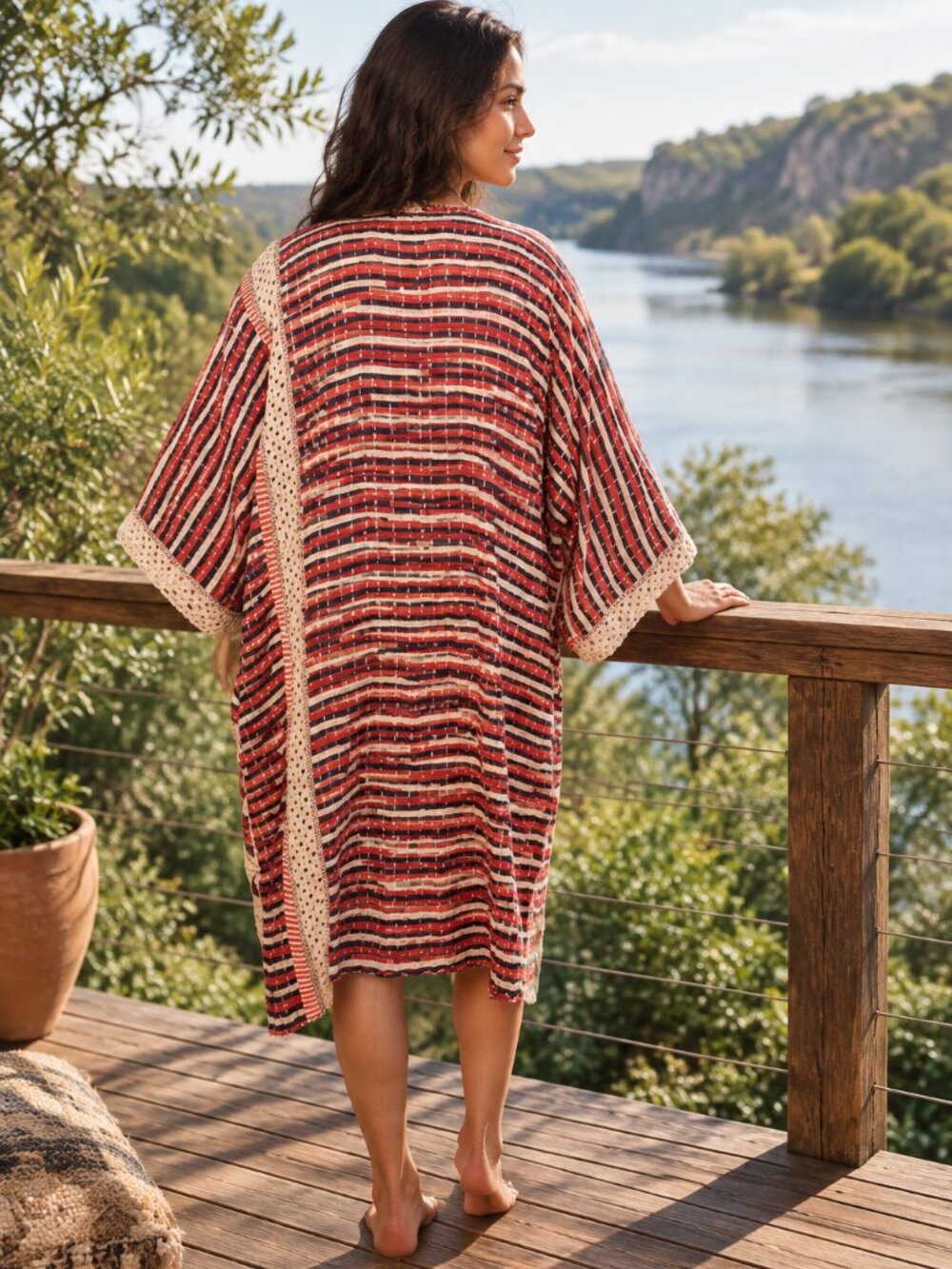 Reversible Kimono Robe - Picture 5 of 6